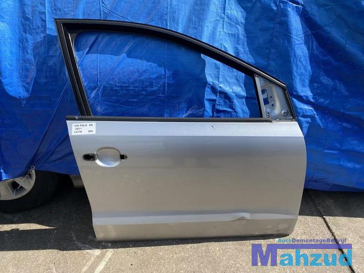 VW POLO 6R Zilver LA7W Rechts voor deur portier 2009-2016, Auto-onderdelen, Carrosserie, Deur, Volkswagen, Voor, Rechts, Gebruikt