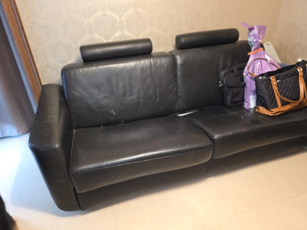 Lederen zetel, nooit echt gebruikt, Ophalen, Klassiek, Zo goed als nieuw, Leer