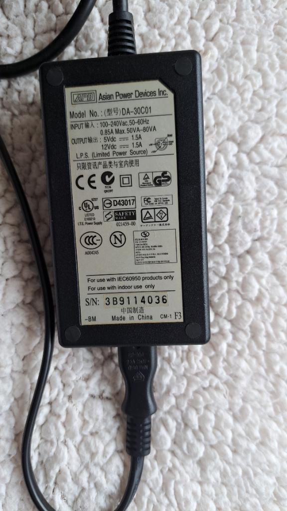 Adaptateur Secteur Asian power devices DA-30C01 (1) &, Enlèvement ou Envoi