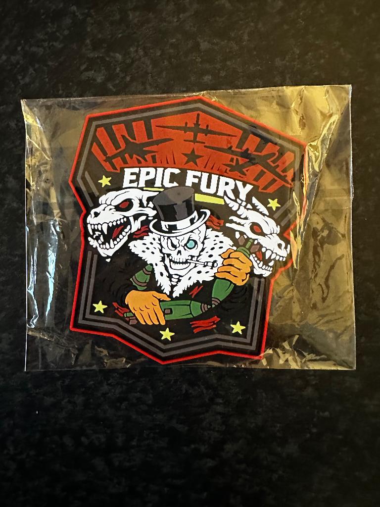 EPIC FURY badge, Ophalen of Verzenden, Luchtmacht, Embleem of Badge