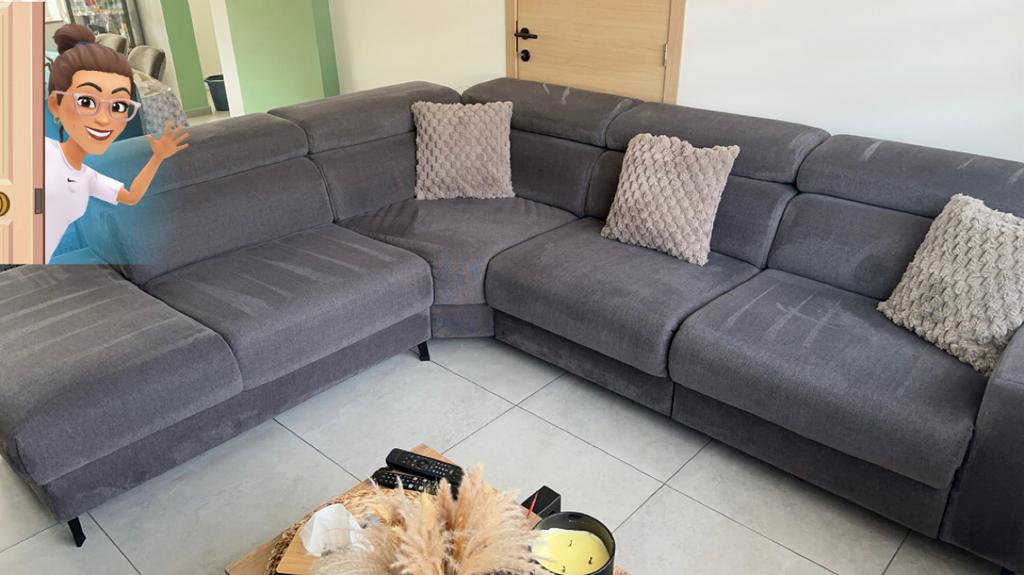 Salon en coin, Huis en Inrichting, Zetels | Complete zithoeken, Zo goed als nieuw, Stof, Ophalen