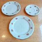 3 assiettes en porcelaine à motif floral, Antiquités & Art, Enlèvement