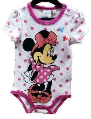 Minnie Mouse Rompertje Wit - Maat 50/56 - 74/80 - 86 -Disney