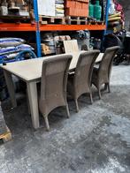 Landelijke tafel met stoelen, Huis en Inrichting, Complete eetkamers, Ophalen, Gebruikt