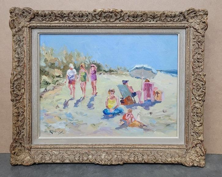 Albert RIGAUX, in de duinen, Antiek en Kunst, Kunst | Schilderijen | Klassiek, Ophalen of Verzenden