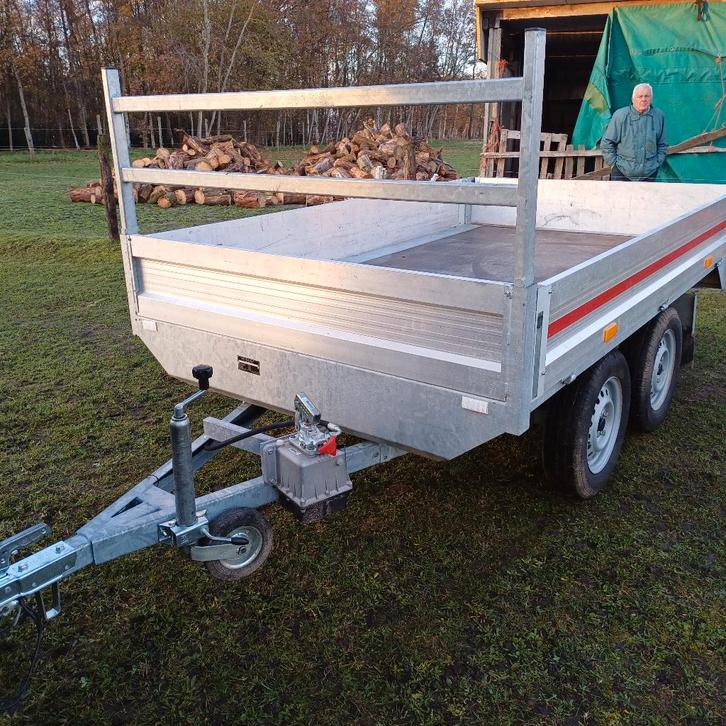 Kipper aanhangwagen 750kg, Autos : Divers, Remorques, Comme neuf, Enlèvement