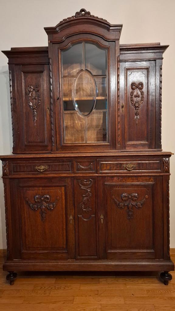 Antieke Buffetkast - Eikenhout - 2 stuks beschikbaar, Huis en Inrichting, Kasten | Buffetkasten, Gebruikt, 150 tot 200 cm, 100 tot 150 cm