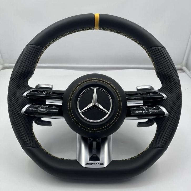 Volant Mercedes Dragonfly complet en cuir jaune amélioré AMG, Autos : Pièces & Accessoires, Commande, Mercedes-Benz, Neuf, Enlèvement ou Envoi