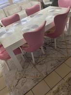 Table de salle a manger sans les chaises blanc laque, Maison & Meubles, Enlèvement, Comme neuf, Blanc