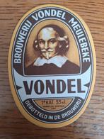 Oud bieretiket brouwerij Vondel Meulebeke, Verzamelen, Ophalen of Verzenden, Zo goed als nieuw