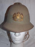 congo Force publique tropen helm, Ophalen of Verzenden, Landmacht, Helm of Baret