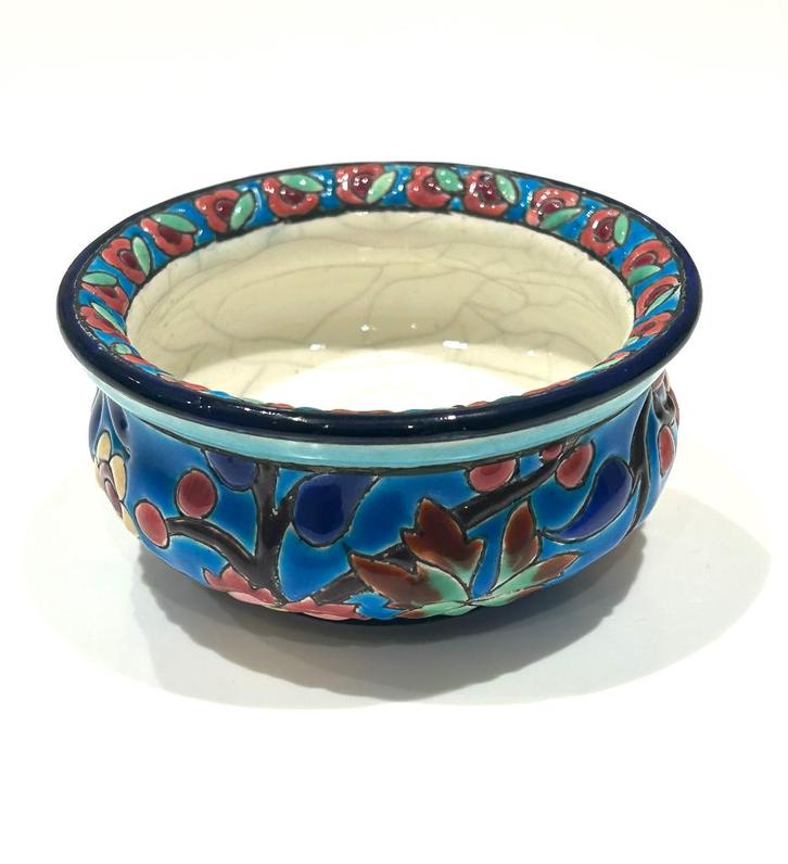 Emaux de Longwy schaaltje, Antiquités & Art, Antiquités | Céramique & Poterie, Enlèvement ou Envoi