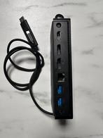 Dell D6000 M4TJG 4x USB 3.0 USB-C 4K Dual Dp Ds +130w Psu, Computers en Software, Ophalen of Verzenden, Zo goed als nieuw, Docking station