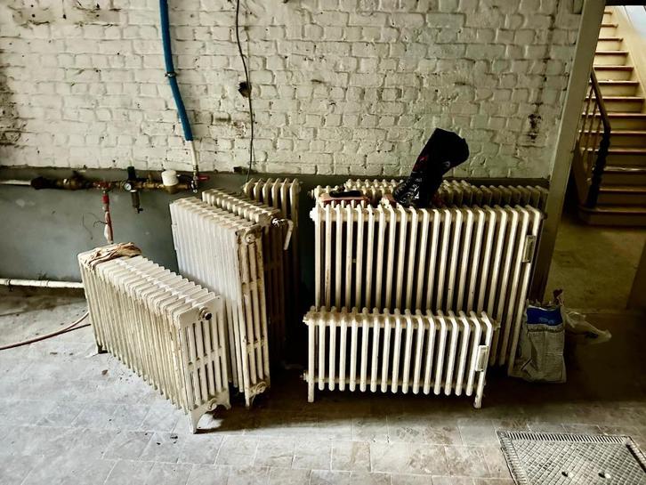 Gietijzeren radiatoren, Doe-het-zelf en Bouw, Verwarming en Radiatoren, Gebruikt, Radiator, 30 tot 80 cm, 60 tot 150 cm, Hoog rendement (Hr)