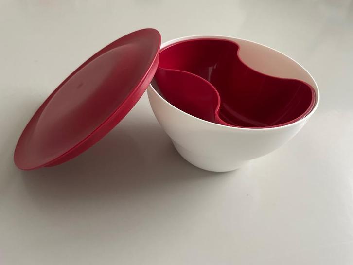 Tupperware - snackschaal, Huis en Inrichting, Keuken | Tupperware, Nieuw, Schaal, Wit, Rood, Ophalen of Verzenden