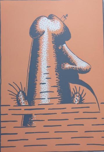 WALTER GOOSSENS / DE ZWARTE PANTER / KLEURZEEFDRUK / 63x44cm beschikbaar voor biedingen