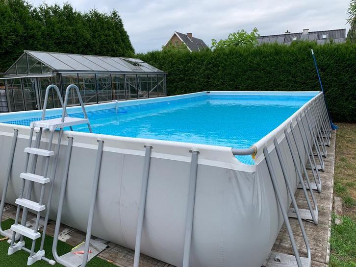 Zwembad 10x5m met zware professionele filter en warmtepomp, Tuin en Terras, Zwembaden, Zo goed als nieuw, Ophalen