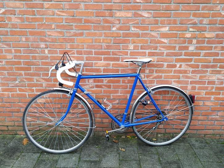 Retro koersfiets, Fietsen en Brommers, Fietsen | Racefietsen, Zo goed als nieuw, 10 tot 15 versnellingen, 28 inch, Staal, 53 tot 57 cm