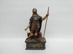"Sint Guido van Anderlecht" antiek houten beeld, Antiek en Kunst, Ophalen