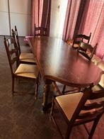 Tafel en stoelen, Huis en Inrichting, Complete eetkamers, Ophalen, Gebruikt, 6 tot 8 stoelen