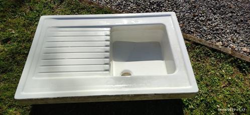 WITTE SPOELBAK MET KERAMISCHE BAK, Huis en Inrichting, Keuken | Keukenelementen, Gebruikt, 50 tot 100 cm, 50 tot 75 cm, Wit, Ophalen