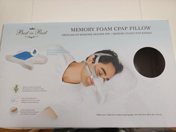 oreiller CPAP anti-apnée, Huis en Inrichting, Slaapkamer | Beddengoed, Zo goed als nieuw, Kussen, Eenpersoons, Wit, Ophalen of Verzenden