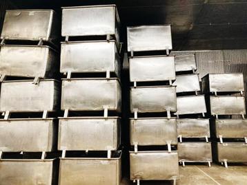 Stapelbare RVS container - inhoud: 800L, Ophalen, Vlees
