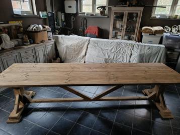 Mooie grote oude landelijke kloostertafel, Ophalen, Gebruikt, Landelijke
