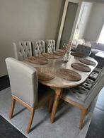 Table à manger en chêne massif transformable en table ronde, Maison & Meubles, Tables | Tables à manger, Comme neuf, Enlèvement