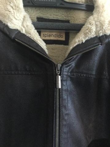 Splendido Vintage Lederen jas met kap voering  beschikbaar voor biedingen