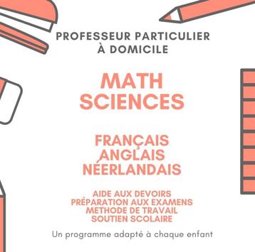 Professeur particulier à domicile - 10 ans d'expérience beschikbaar voor biedingen