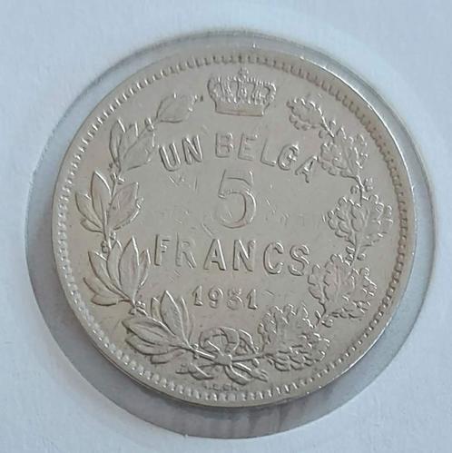 Belgium 1931 - 5 FrancsFR - Albert I - Morin 384a - PR, Timbres & Monnaies, Monnaies | Belgique, Monnaie en vrac, Envoi