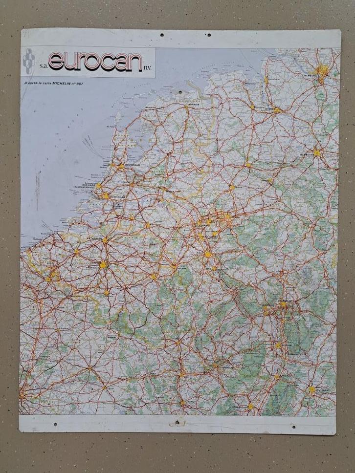 Plaque métallique vintage - Eurocan NV/SA - N987, Collections, Marques & Objets publicitaires, Utilisé, Panneau publicitaire, Enlèvement