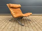 Arne Norell Ari lounge chair, Camel Cognac leder NIEUWSTAAT!, Ophalen of Verzenden, Pk22 møller wegner knoll vitra b&b italia cassina artifort togo