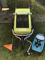 Croozer kid for 2 fietskar en hangmatje, Fietsen en Brommers, Ophalen, Opvouwbaar, Croozer, Zo goed als nieuw