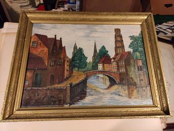 Groot schilderij : BRUGGE beschikbaar voor biedingen