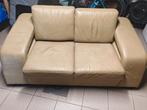 Gratis af te halen: zetel 2-zit beige/crèmekleur, Ophalen, Kunststof, Gebruikt, Tweepersoons