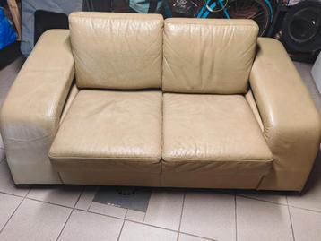 Gratis af te halen: zetel 2-zit beige/crèmekleur