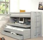 Hoogslaper met bureau, uitschuifbaar extra bed en lade, 90 cm, Une personne, Enlèvement, Utilisé