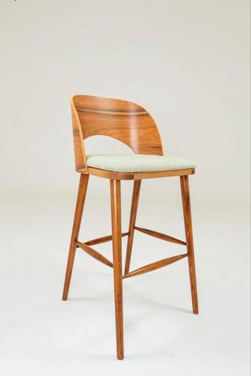 Vintage Bar stool palisander Apple green granola  beschikbaar voor biedingen