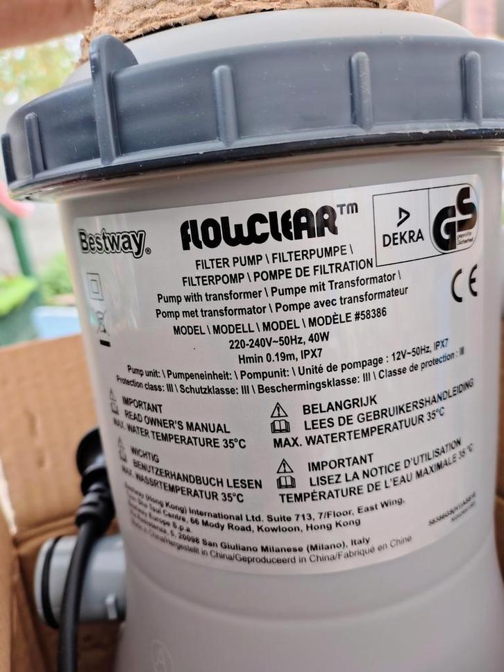 Bestway flowclear zwembadfilterpomp model 58386, Tuin en Terras, Zwembad-toebehoren, Nieuw, Ophalen
