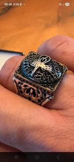 Prachtige zilveren herenring (925 zilver), Handtassen en Accessoires, Ringen, Ophalen of Verzenden, Zilver, Zilver