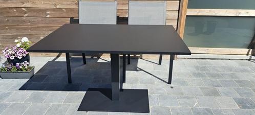 terrastafel zwart aluminium 120X80, Tuin en Terras, Tuintafels, Zo goed als nieuw, Rechthoekig, Aluminium, Ophalen