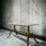 Table basse vintage en laiton "doré" avec plateau en marbre, Enlèvement ou Envoi