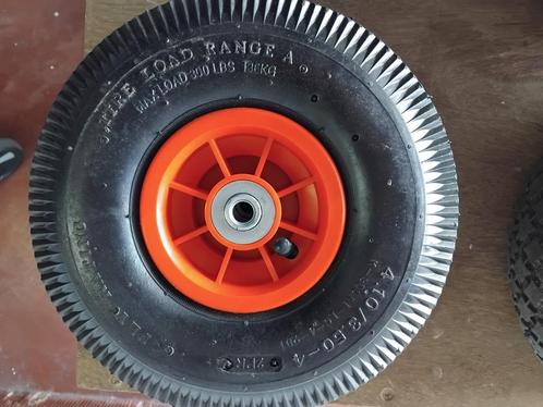 Massief steekwagen wiel 4.10/3.50-4(35-x10) as Ø 16 mm, Doe-het-zelf en Bouw, Transportwagens, Nieuw, Steekwagen, Ophalen