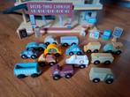 Houten voertuigen + autobaan Little Dutch, Kinderen en Baby's, Speelgoed |Speelgoedvoertuigen, Ophalen, Zo goed als nieuw