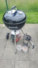Weber houtskool BBQ 47cm met thermometer en brikettenstarter, Tuin en Terras, Ophalen, Zo goed als nieuw, Weber, Met accessoires