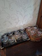 12 kristallen glazen van Val St Lambert om te proeven, Antiek en Kunst, Antiek | Glaswerk en Kristal, Ophalen