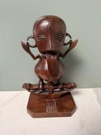 Seven tiki rum houten beeldje advertentie 32cm, Antiek en Kunst, Ophalen