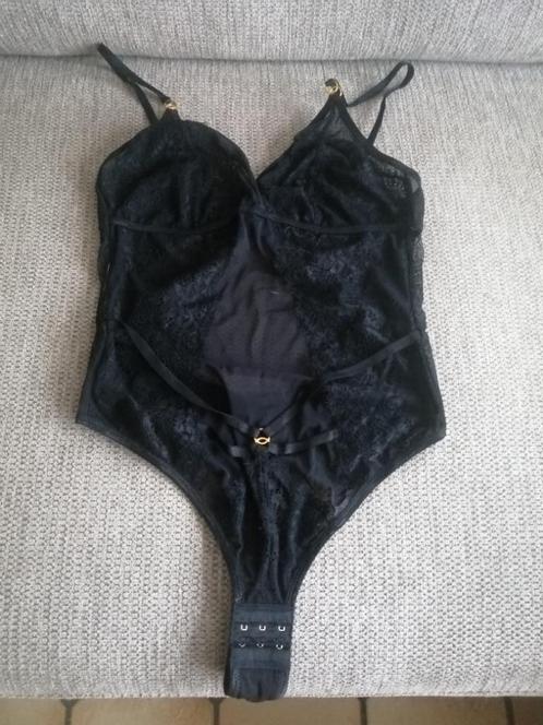 Stringbody zonder beugels zwart, Kleding | Dames, Ondergoed en Lingerie, Body of Korset, Zwart, Ophalen of Verzenden